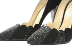 scarpa donna con il tacco alto in tessuto e con strass.Calzature eleganti a milano (3)